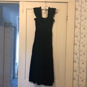 Ellie Nap Dress, Velvet, Green, small